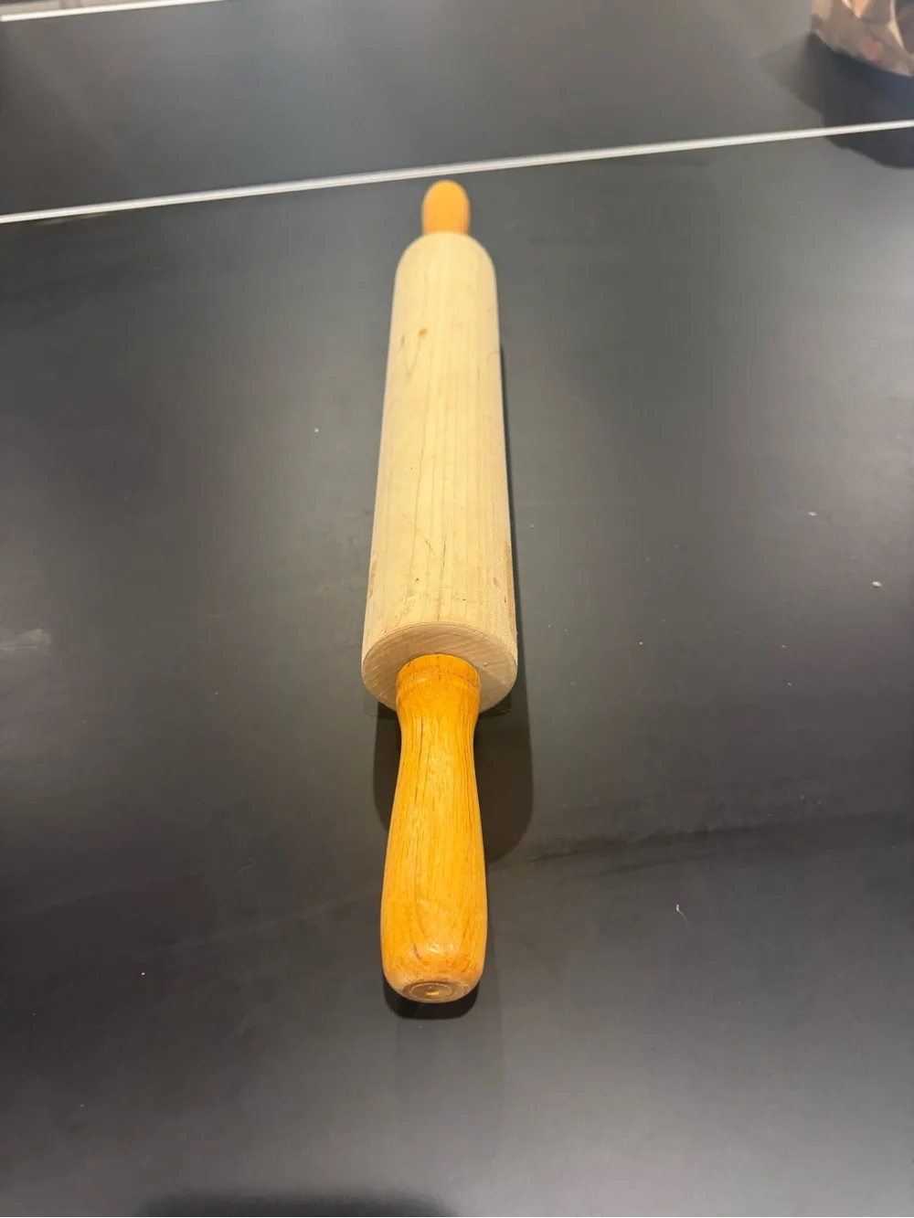 Vintage Set of 3 Wooden Rolling Pins - Natural Wood